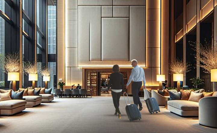 写真：ホテルのラウンジ