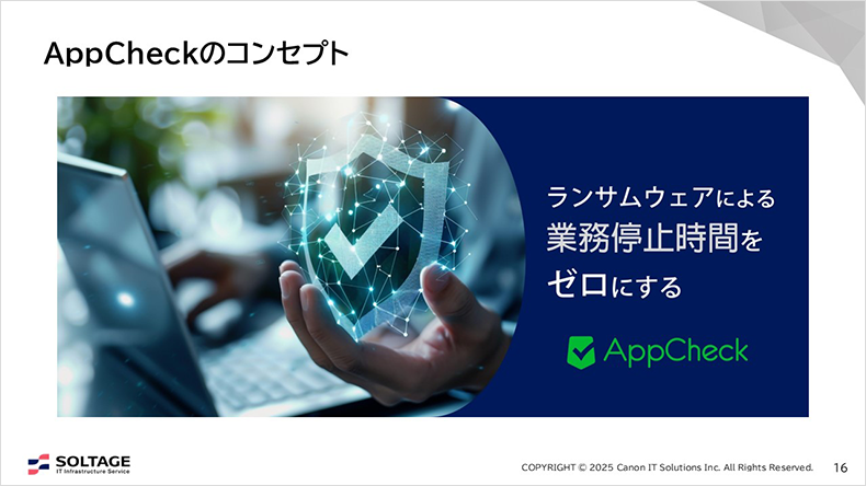 図:AppCheckのコンセプト