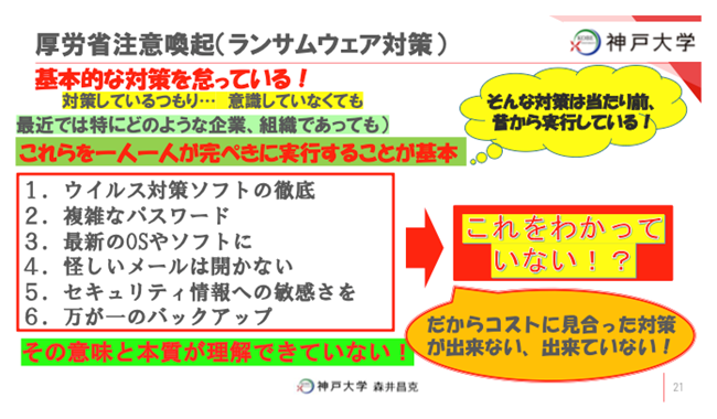 厚労省注意喚起(ランサムウェア対策)
