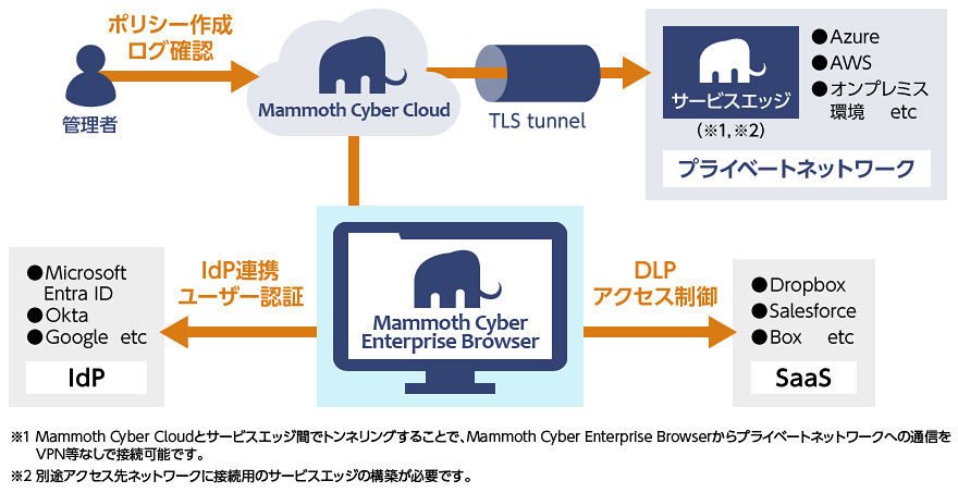 図：Mammoth Cyber Enterprise Browser