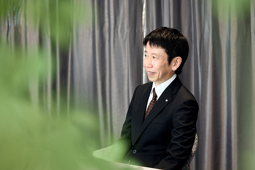 写真：インタビュー風景