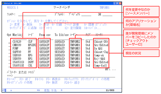 開発専用画面