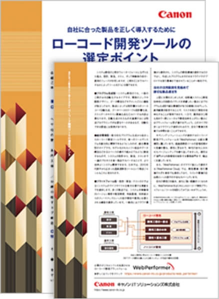 ローコード開発ツールの選定ポイントのイメージ