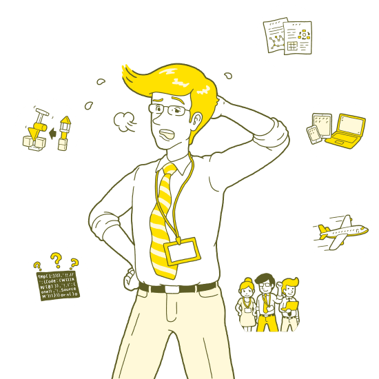 'Sudden spec change' 'Various IT platforms' 'Demands for shorter deadlines' 'Keep enough engineers' 'Rapid change of technology' 'Large fit/gaps in package software'