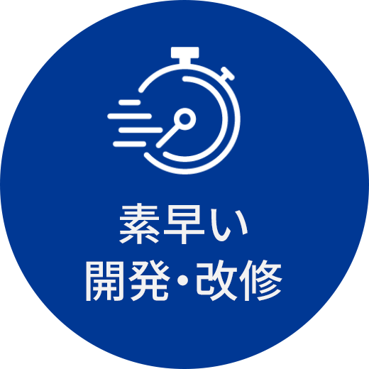 素早い開発・改修