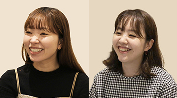 左：原田友香氏 株式会社ウエニ貿易 経営管理本部 経営企画室 右：谷澤絵美氏 株式会社ウエニ貿易 経営管理本部 経営企画室