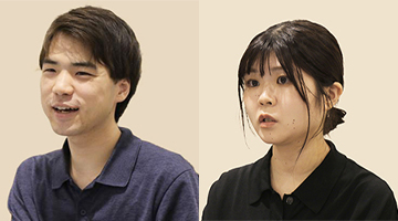 左：石塚敬雄氏 株式会社ウエニ貿易 経営管理本部 経営企画室 右：小関瑞惠氏 株式会社ウエニ貿易 経営管理本部 経営企画室