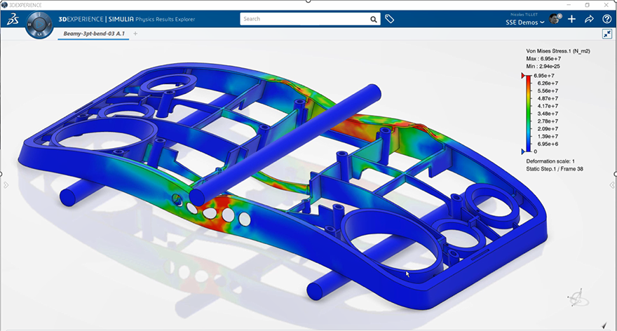 塑性変形や複雑な接触を伴う3点曲げ試験