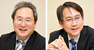 業務システムプロジェクト 戸早孝之氏(左) 守田和彦氏(右)