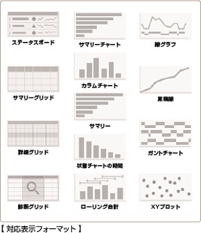 多くの表示フォーマット
