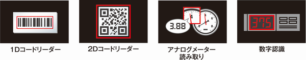 バーコードやQRコードを読み取る点検系機能も搭載