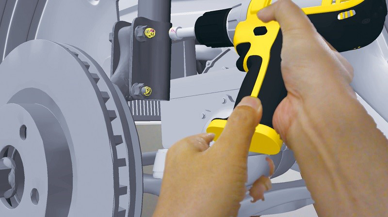 ターゲットの光学センサー位置合わせCG