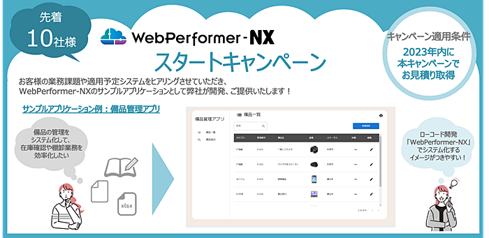 WebPerformer-NXスタートキャンペーン